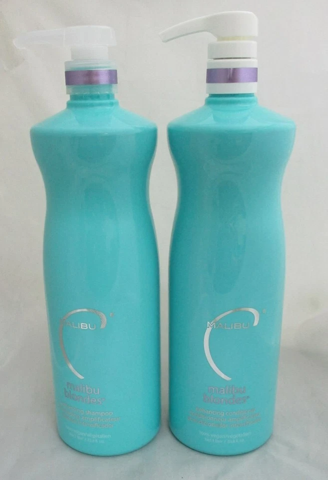 Xampu e condicionador Malibu C Malibu Blondes Enhancing 33,8 oz duplo - Imagem 2 de 4