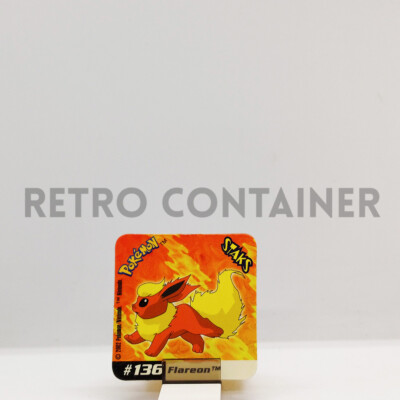 NINTENDO POKEMON STAKS PANINI 2002 Karte Magnet Serie 1 - # 136 Flareon