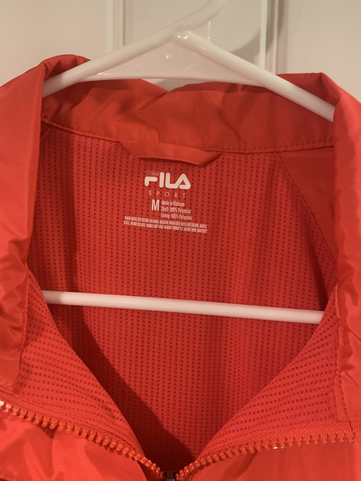 Giacca Frangivento Donna Fila Sport Arancione Leggera Media Maglia Foderata