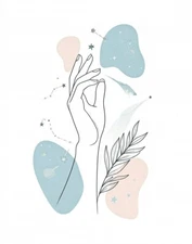 Digital Minimalist Line Art Woman Portrait - Modern Abstract Wall Art Print