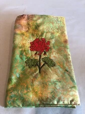 Handmade Fabric Floral Multicolor Bible Book Cover #JS