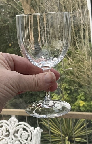 RARE PAIR 5” BACCARAT Montaigne Optic French Crystal PORT Wine Glasses - SIGNED - Picture 7 of 9