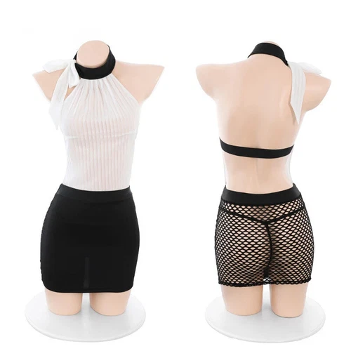 Lingerie Sexy Teacher Office Lady Uniform Club Secretary Cosplay Costumes Dress - Picture 7 of 24