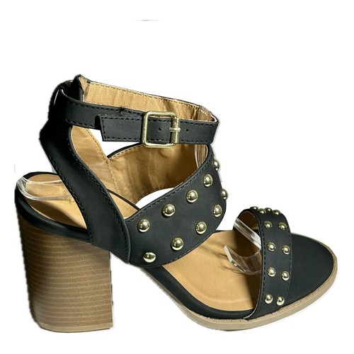 Qupid Brammer-30 Studded Women Chunky Heels - Picture 4 of 20