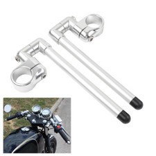 48MM Cafe Racer Bars 7/8" Motorcycle Universal Clip-On Handlebar Fork Tube
