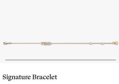 FENDI WOMEN'S SIGNATURE BRACELET IN GOLD METAL. SIZE TU. NEW