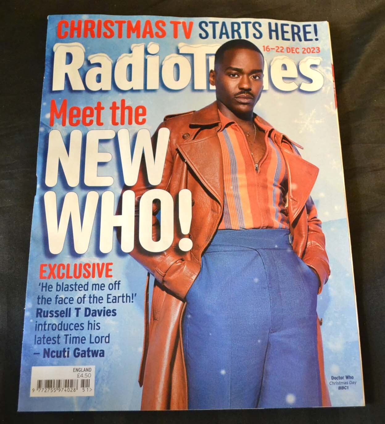 Radio Times UK Magazine 16/12/23 December 1th 2023 Ncuti Gatwa Doctor Who Xmas