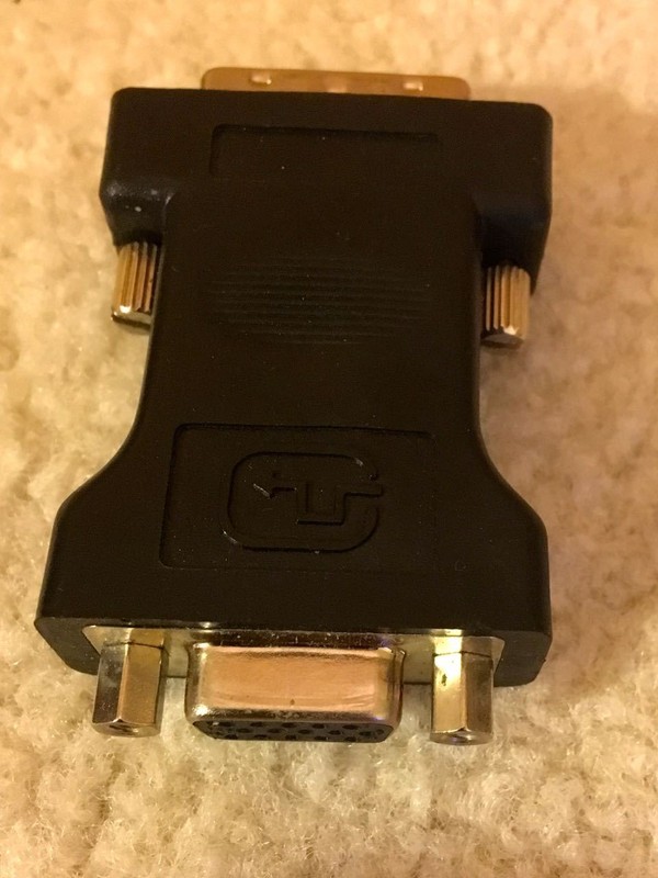 DVI-I (24+1) DUAL LINK MALE TO VGA HD15 FEMALE PC ADAPTER CONVERTER • US SELLER
