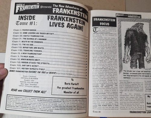 2001 Castle of Frankenstein Presents New Adventures of Frankenstein #1 Magazine - Picture 4 of 4