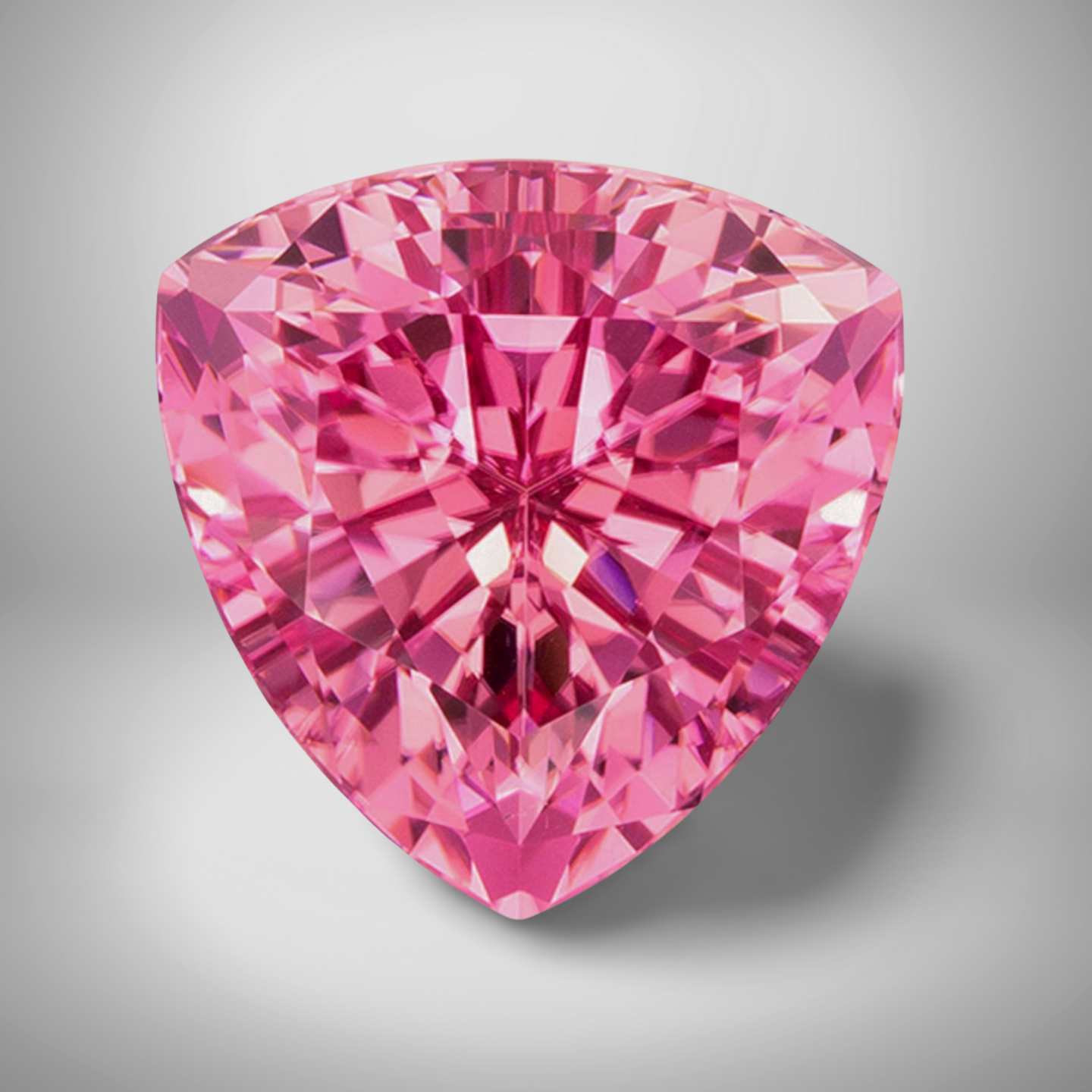 Pink Tourmaline Trillion Cut 5.5 Carats 12mm Flawless Loose Gemstone