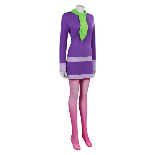 Scooby-Doo Daphne Blake Cosplay Costume Outfits Carnival Women Dress halloween - Picture 4 of 9