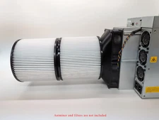 Antminer IceRiver Dual Filter Attachment to 120mm Fans - Carbon Fiber