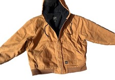 Men s Walls Workwear Insulated Duck Canvas Jacket Coat Hooded 2XLR/2XGR/2TGR