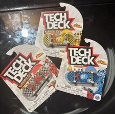 2023 Tech Deck World Industries Ultra Rare Blue Yellow Red Checkered￼ Set Of 3