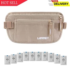 Money Belt for Travel Women and Men Slim Hidden Travel Wallet with RFID Blocking