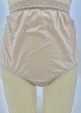 Vintage Rose Nylon Shiny Scoop Gusset Sheer Sissy Panties pinup Granny Panty