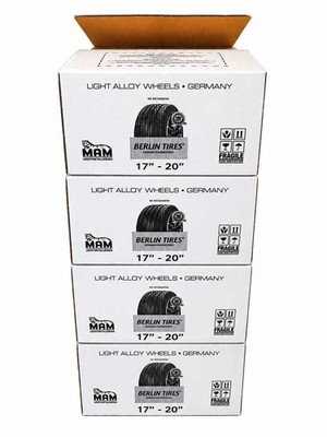 4x Felgenkartons Reifenkarton Karton Felgen Autoreifen 17Zoll 18Zoll 19Zoll 20Zo