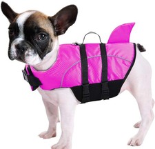 Ripstop Dog Life Jacket Shark Life Vest for Dogs, Safety Lifesaver with High Buo