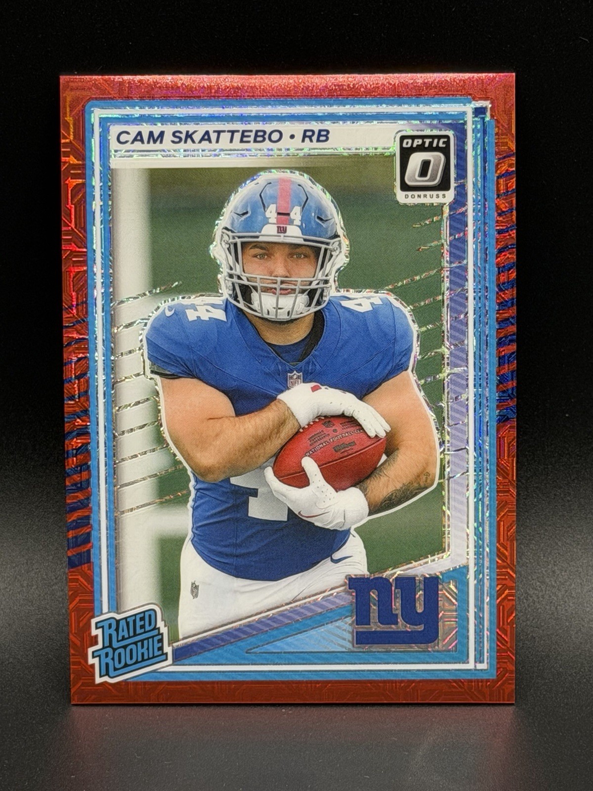 🔥Panini 2025 Donruss Optic Red Mojo Rated Rookie Cam Skattebo #228 Giants Card
