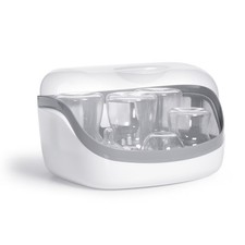 Microwave Steam Sterilizer for Baby Bottles, Nipples, Pacifiers - White, New
