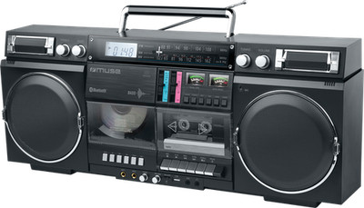80W Bluetooth CD USB MicroSD FM Karaoke Mikrofon Boombox Muse M-380 GEPRÜFT