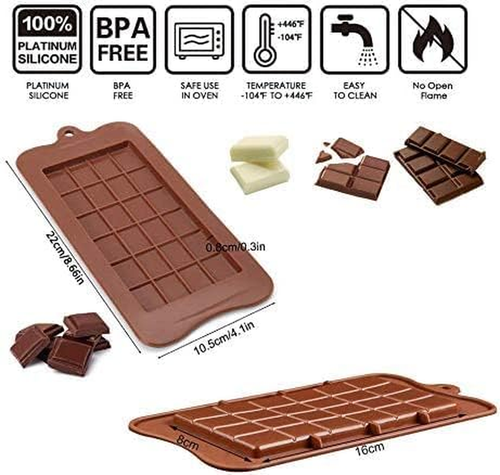 3-Pack Break-Apart Silicone Chocolate Bar Molds - Food Grade Non-Stick Energy Ba - Picture 2 of 12
