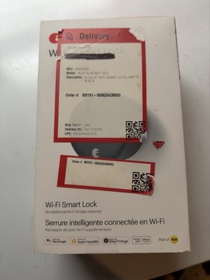 August Wi-Fi Smart Lock Matte Black New Sealed Works w/ Alexa Google