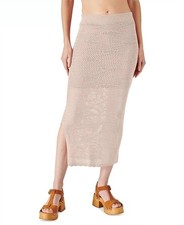 Steve Madden Liliana Side-Slit Crochet Pull-On Skirt Size S