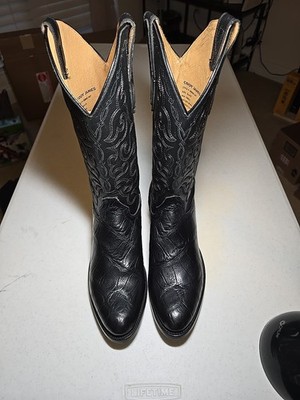 Cody James Men's Exotic American Alligator Western Boots - Round Toe Black 8.5 D