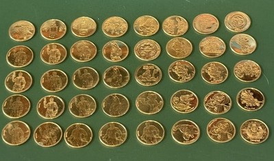 Disney Parks Medallion Coin Lot Pixar Marvel 40 Total