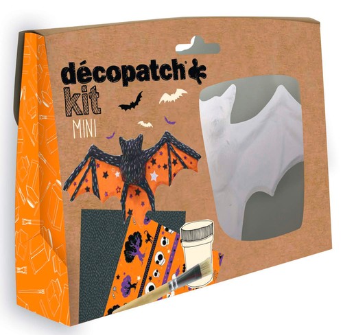decopatch juego de manualidades kit MINI Halloween murciélago papel manualidades hágalo usted mismo niños - Imagen 3 de 7
