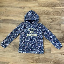 H M You Are Awesome Floral Youth Girls Hoodie Jacket 6-8Y