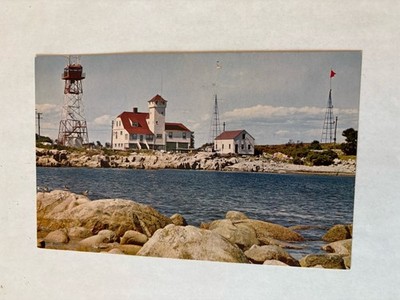Lighthouse Postcard MA, Coast Guard Station