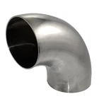 3.5" inch OD 89mm Sanitary Weld 90 Degree Elbow Pipe Stainless Steel SS 316