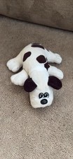 Tonka Pound Puppies Small White Brown Spotted Plush Stuffed Animal Dog