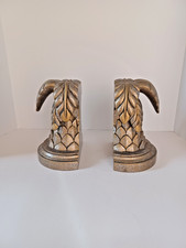 Pair of Palm Trees Bookends Gold Beach tropic...