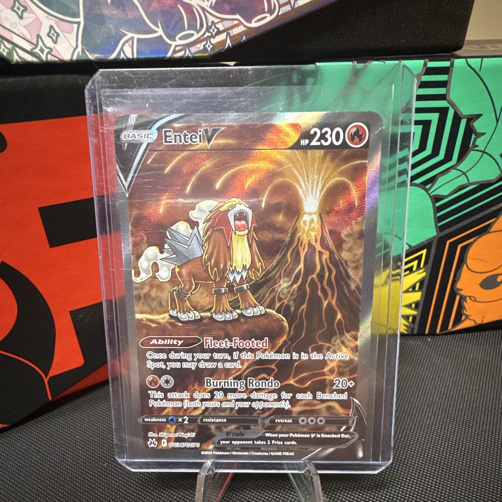Pokemon TCG Entei V GG36/GG70 Crown Zenith Galarian Gallery Holo English