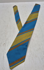 Vintage Mens Neck Tie Funky Psychedelic Necktie Groovy Retro Colorful Striped