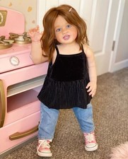 28in Unassembled Reborn Baby Doll Rooted Hair Lovely Toddler Girl Rebornlove Toy