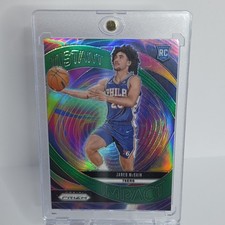Panini Prizm Instant Impact Green Prizm Rookie Jared McCain 76ers #10 Basketball