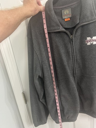 Weatherproof Mississippi State Bulldogs Football Mens Medium Zip Up Sweater EUC - Bild 7 von 11