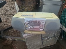 Vtg Sony CFD-V17 Portable Stereo Boombox AM FM Radio CD Cassette Tested Working