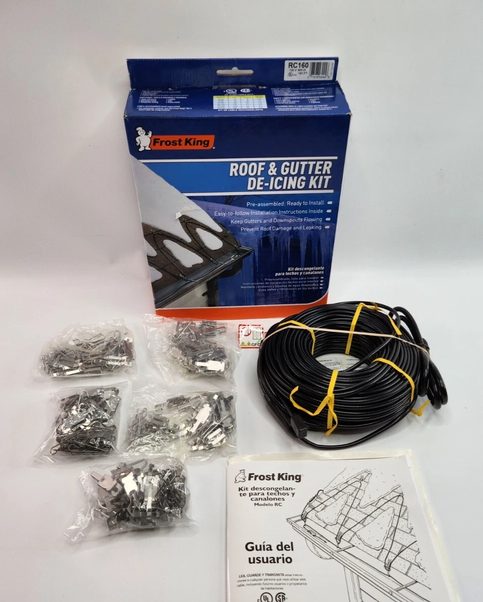 Gisafai 150 Pcs Roof De Icing Heating Cable Spacer and Clips Kit Metal Heat Cable