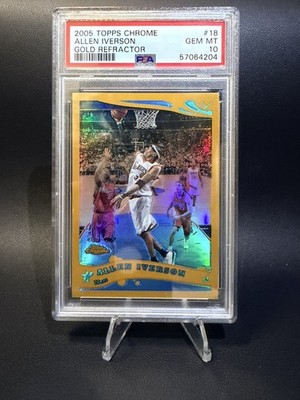 2005-06 Topps Chrome - Allen Iverson #18 Gold Refractor /99 Philadelphia 76ers