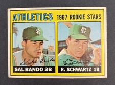 1967 Topps Sal Bando RC Vintage Baseball Card #33 Oakland Athletics Vg/Ex (2)