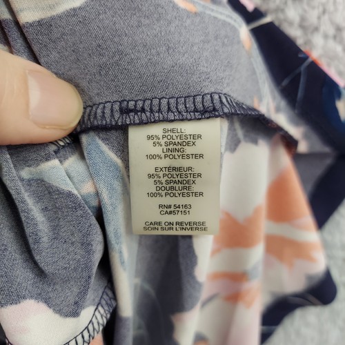 Ivanka Trump blau Blumen ärmelloses Kleid Damen Schlüsselloch Fit & Flare | Größe 0 - Bild 7 von 13