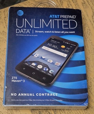 RARE BRAND NEW FACTORY SEALED AT&T PREPAID MAVEN 3 Z835 8GB ANDROID
