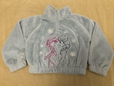 Disney Frozen Fleece Pullover Girls 6/7 Light Blue
