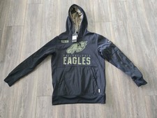 Eagles Salute to Service Hoodie Black NFL Sideline Pullover 2020 Size MEDIUM