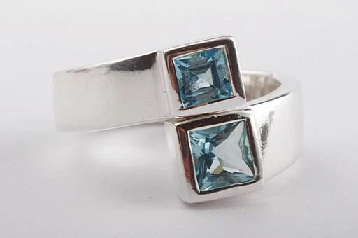 Topas Ring 925er Sterling Silber Blautopas Gr 51 Top! # - Bild 3 von 4